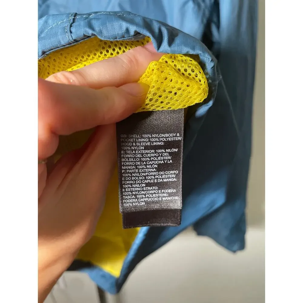 The North Face Resolve Windbreaker Rain Hooded Jacket Waterproof Blue Men's M
